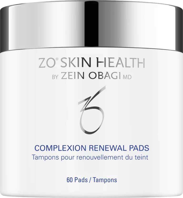 White ZO Skin Health Complexion Renewal Pads jar with a silver lid.